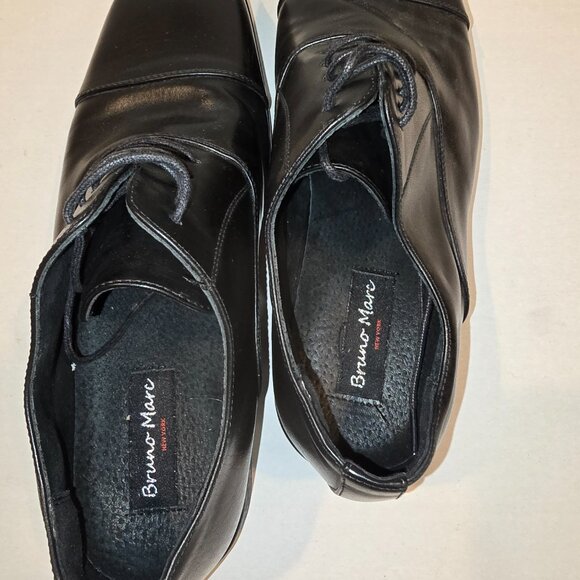 Bruno Marc Shoes Men\'s Oxford Dress Lace-up Leather Black Size 10